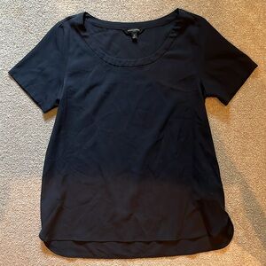 Medium navy blue Banana Republic business casual top.